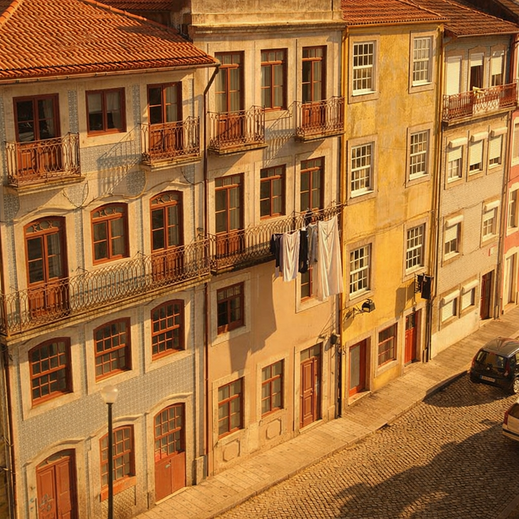 Charming, colorful Portuguese buildings